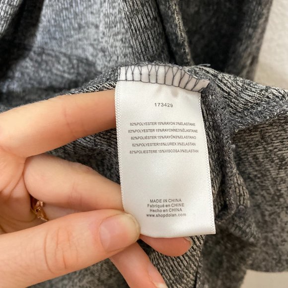 Anthropologie Dolan Gray Hooded Zip Up Leather Trim Tunic Sweater - Picture 8 of 12